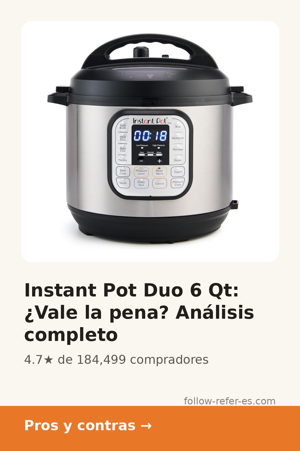 Instant Pot Duo 6 Qt: ¿Vale la pena? Análisis completo