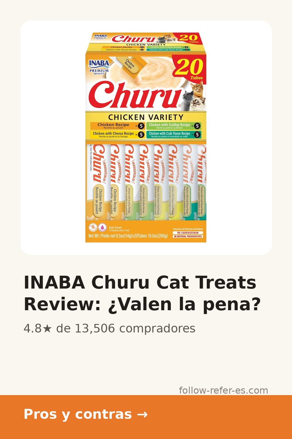INABA Churu Cat Treats Review: ¿Valen la pena?