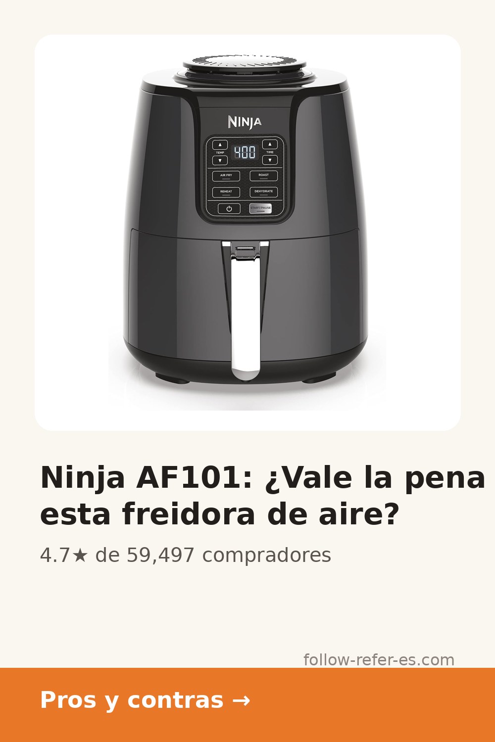 Ninja AF101: ¿Vale la pena esta freidora de aire?