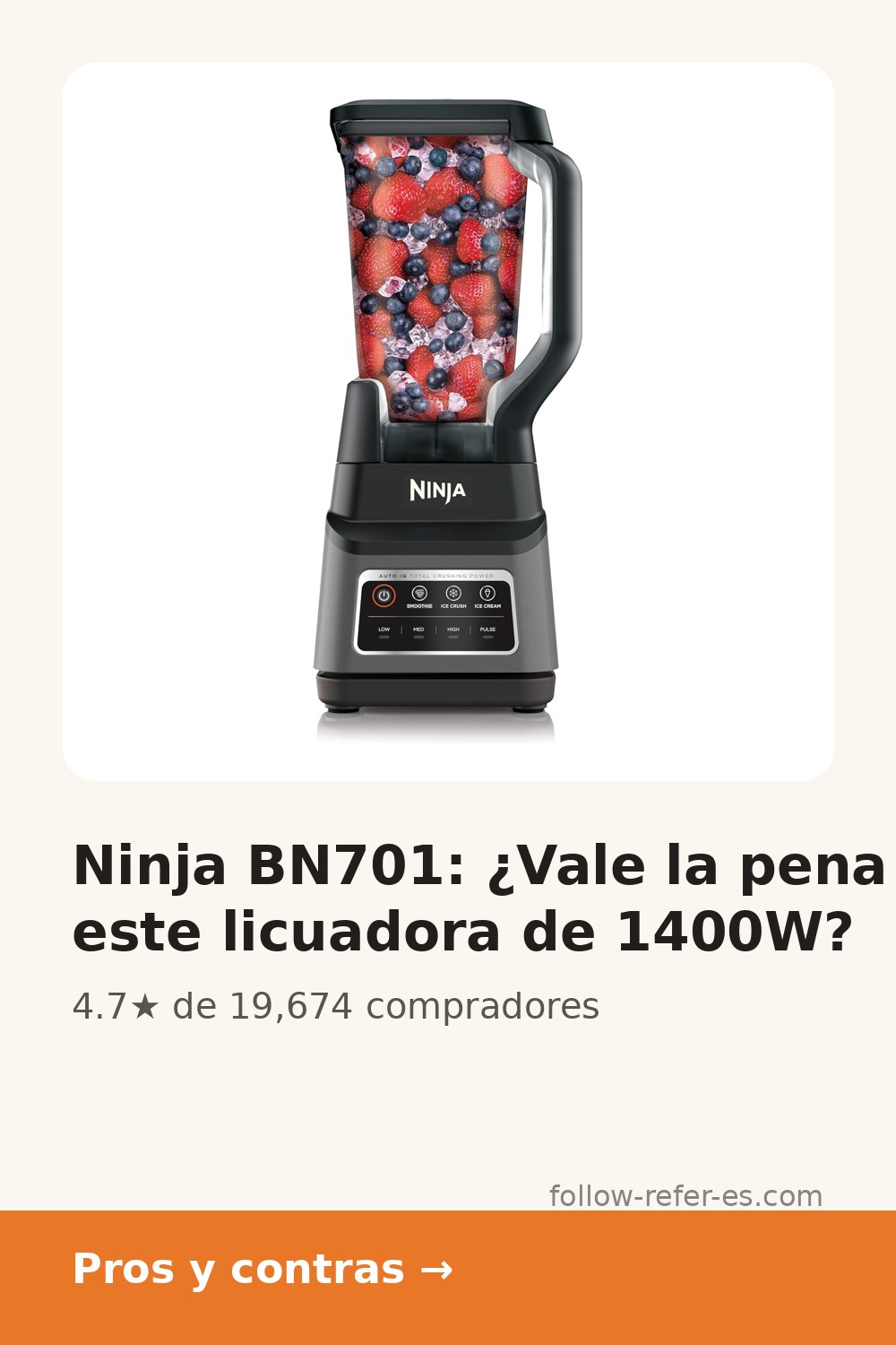 Ninja BN701: ¿Vale la pena este licuadora de 1400W?